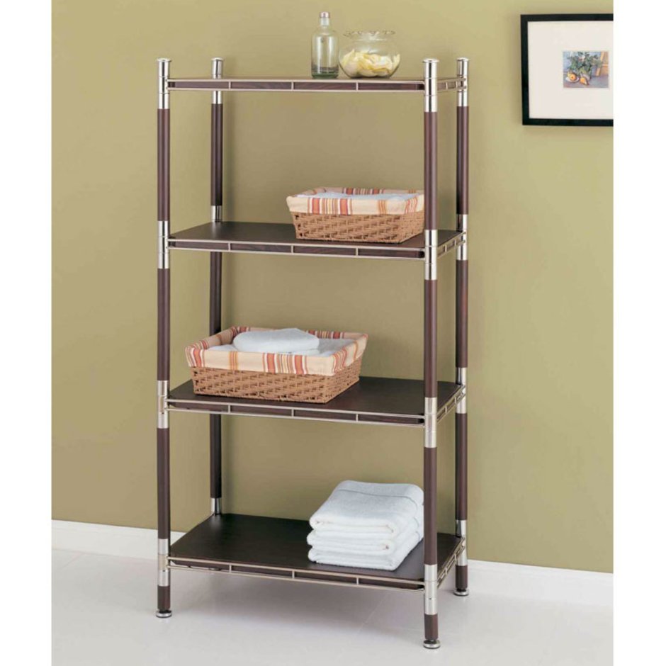 Стеллаж в ванную комнату на колесиках