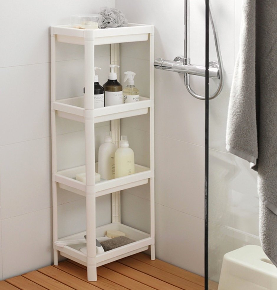 Напольная полка в ванную комнату