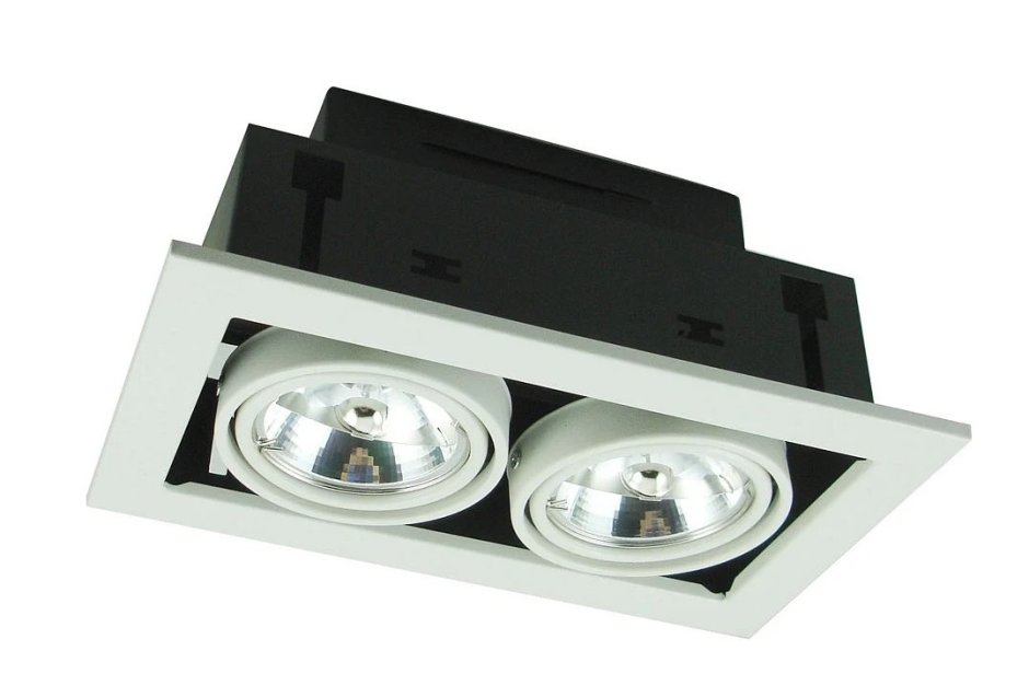 Встраиваемый светодиодный светильник Ambrella Light Cardano t812 BK/Ch 2*12w 4200k