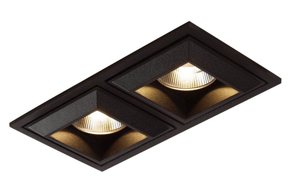 Светильник встраиваемый двойной gu10