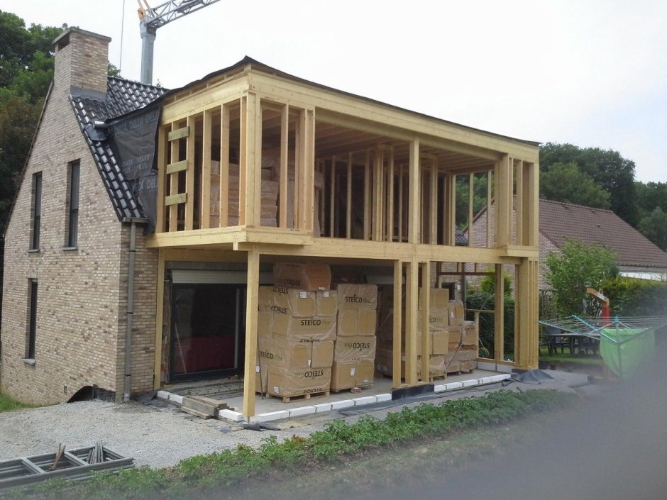 Двух этпжноя пристройка к дому