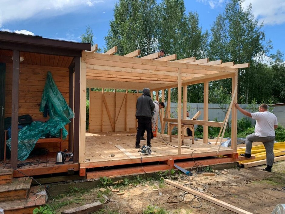 Пристройка к вагончику