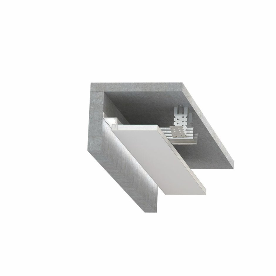 Встраиваемый в гипсокартон алюминиевый профиль lg35r