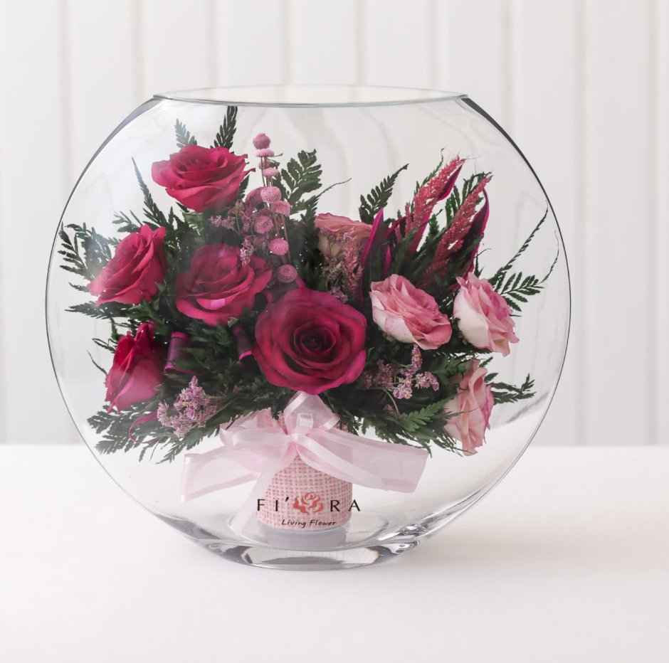 Цветочная композиция в бокале