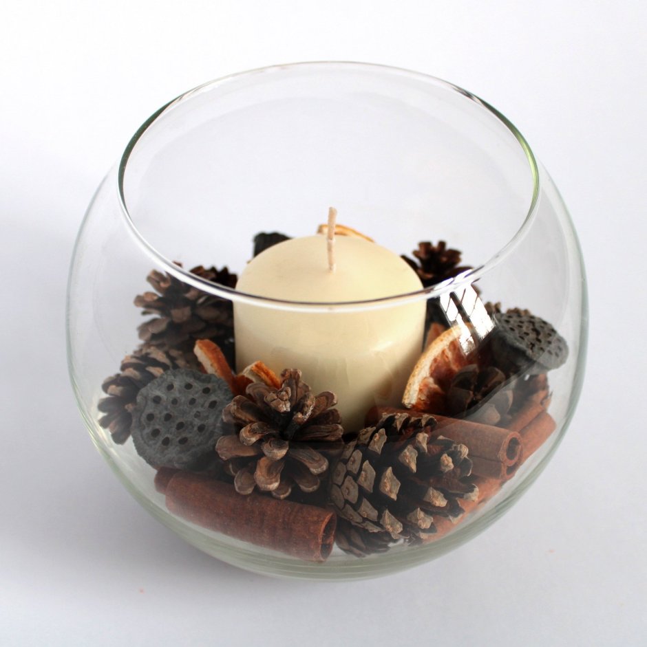 Композиция в круглой вазе