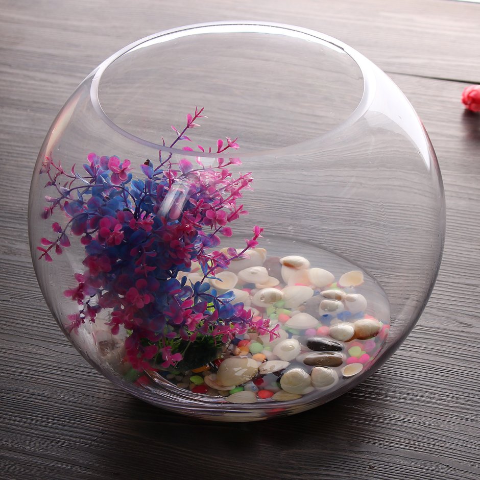 Декор в круглой вазе своими руками