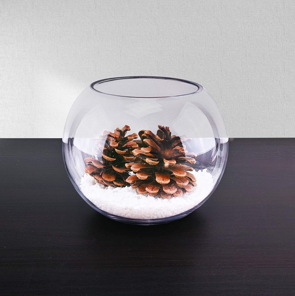 Декор в круглой вазе