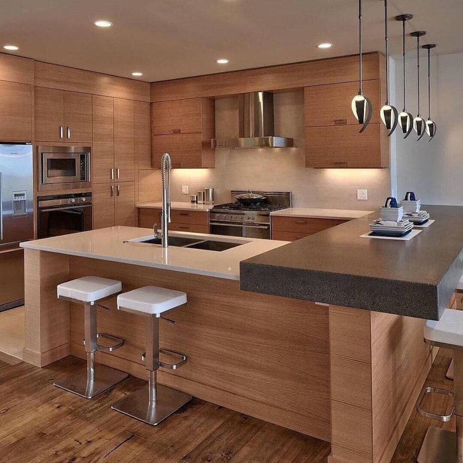 Остров с барной стойкой для кухни