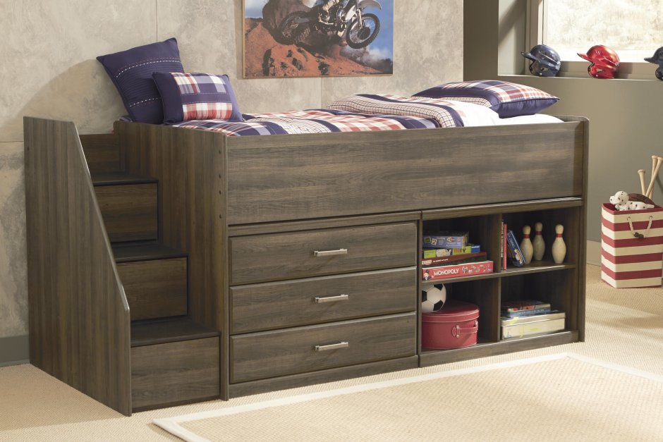 Кровать с комодом внизу