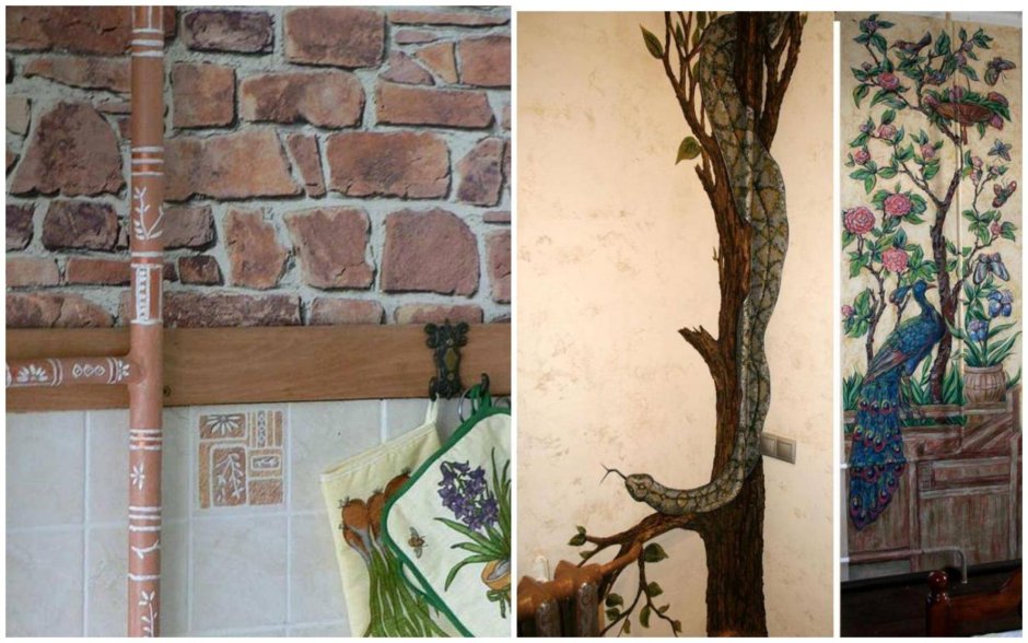 Декор труб в старой ванной