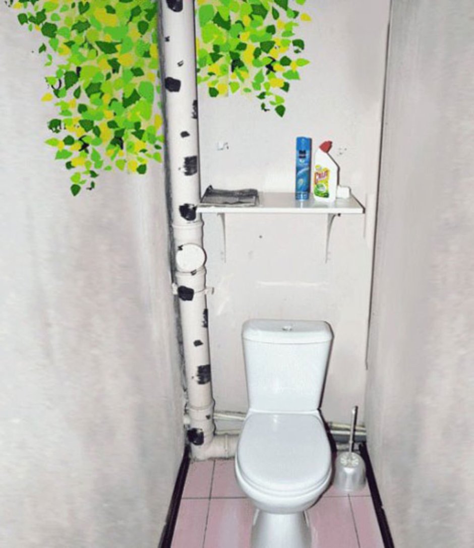 Декорирование труб в ванной