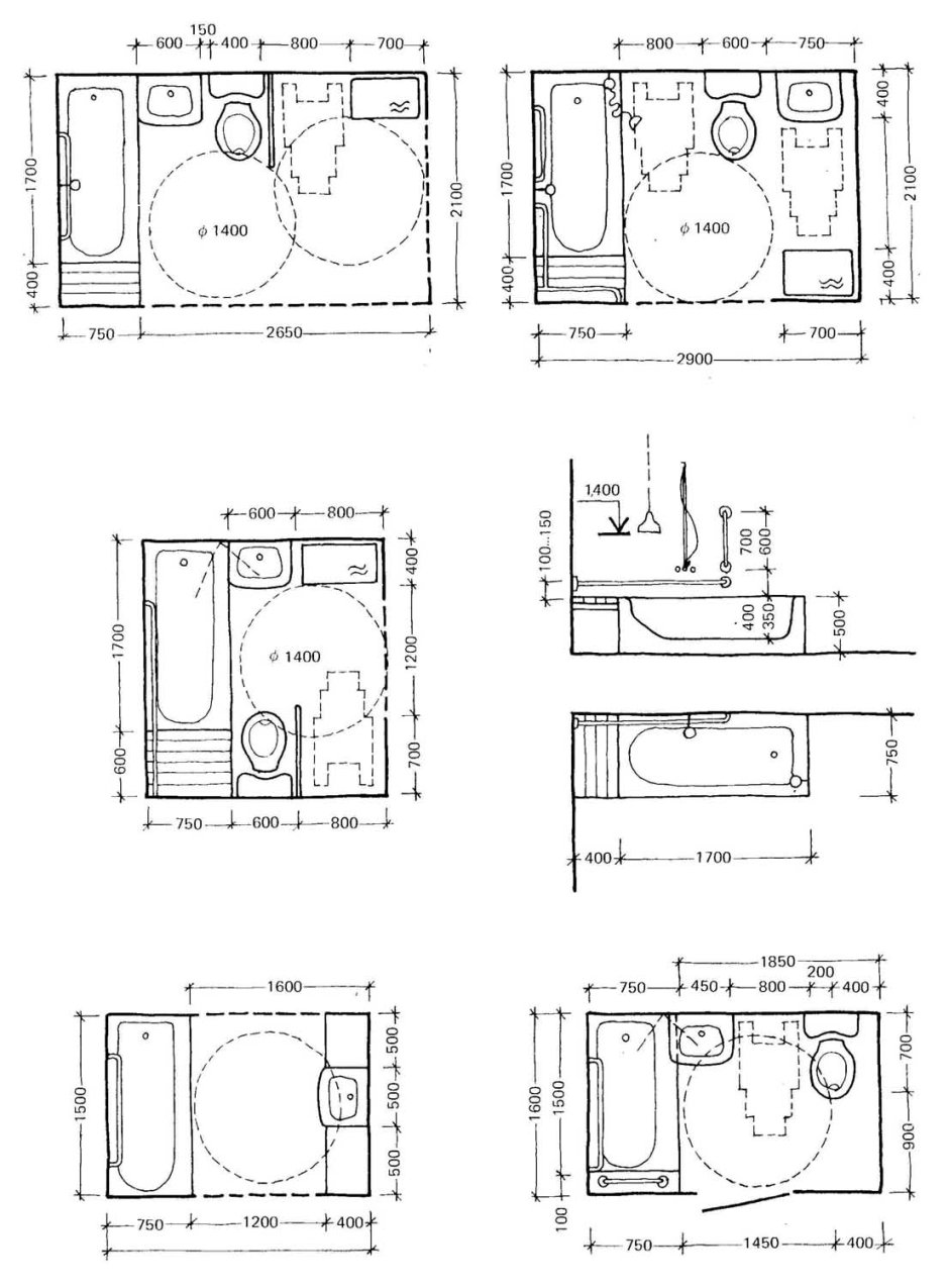 Схема санузла для МГН