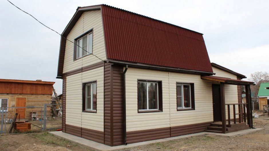 Отделка домов профлистом