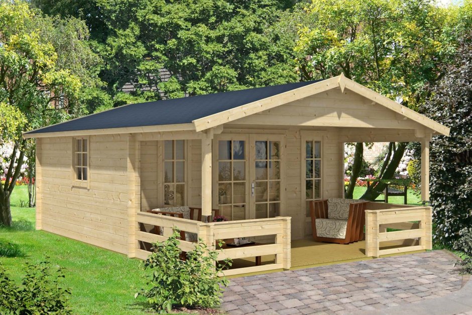 Летний домик для дачи с верандой