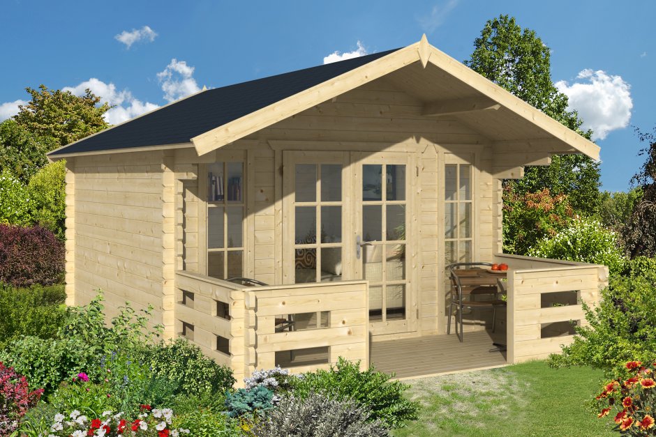 Дачная бытовка с верандой Зодчий