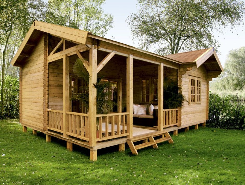 Летняя кухня с верандой