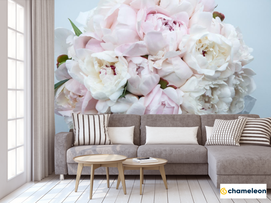 Аффреско пионы