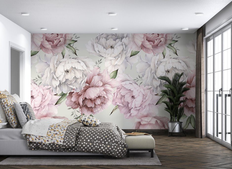 Фотообои пионы на стену