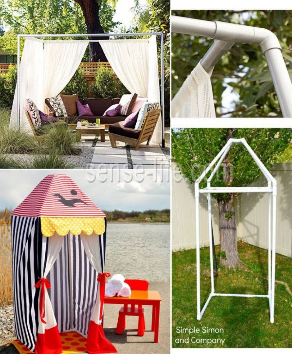 Шатер из пластиковых труб