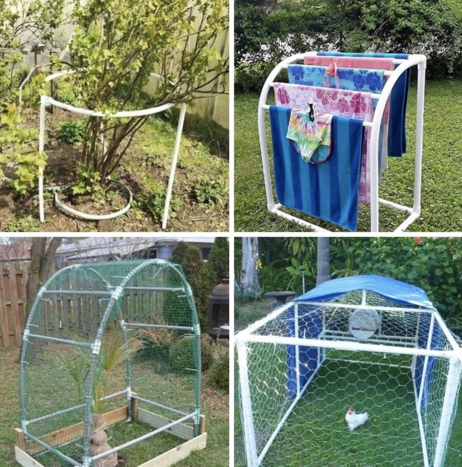 Изделия из ПВХ труб для дачи