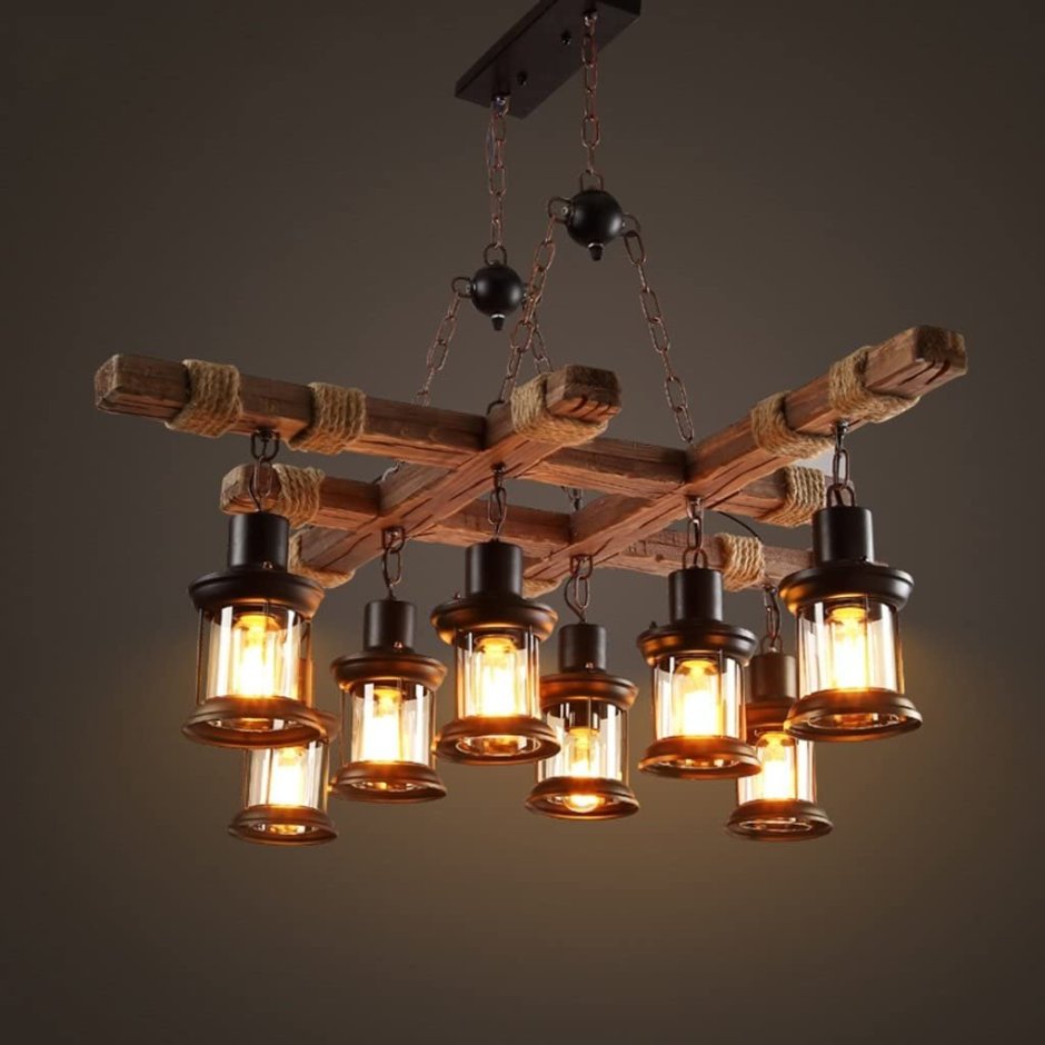 Светильник Wood Chandelier