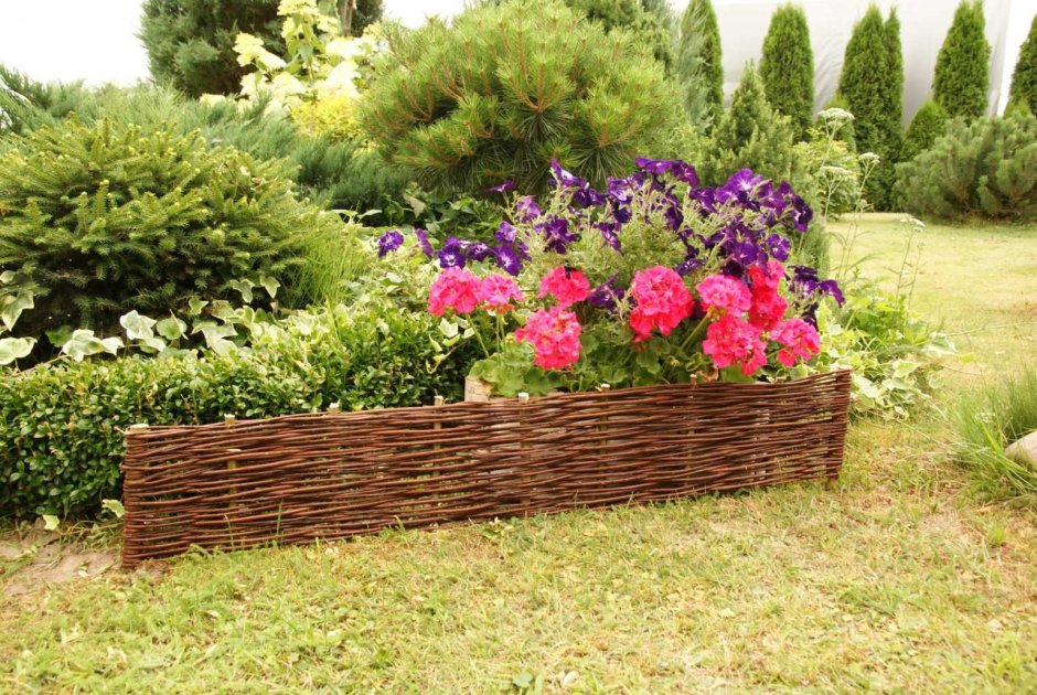 Заборы из лозы орешника