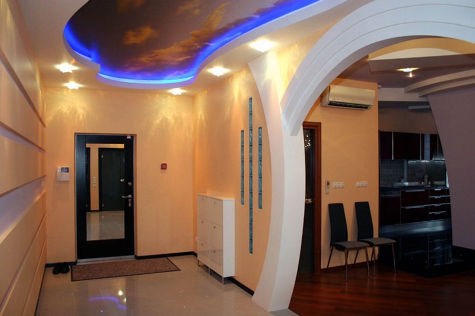 Дизайн потолков в 3 уровня