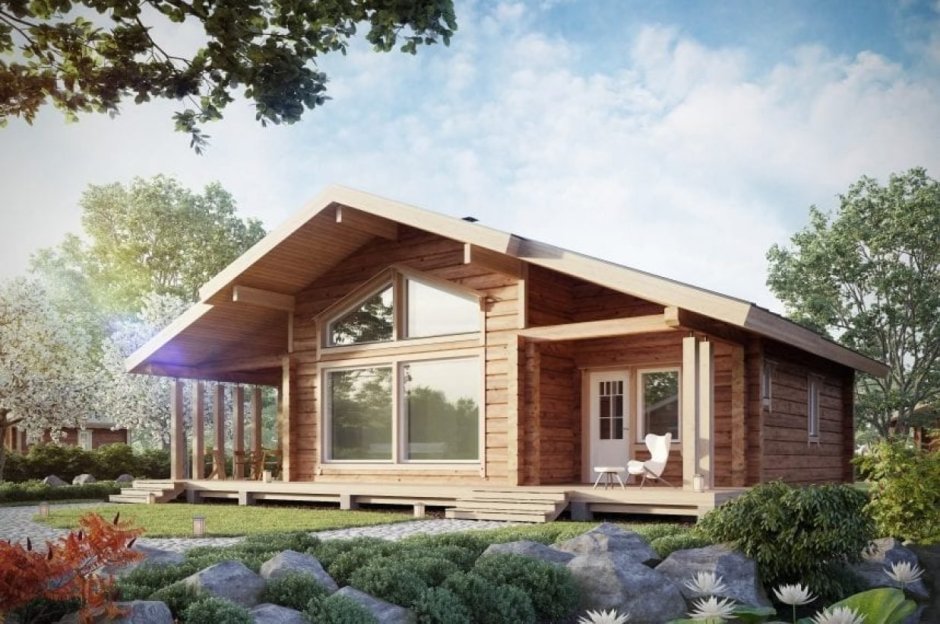 Дом из клееного бруса 1 этажный Kontio