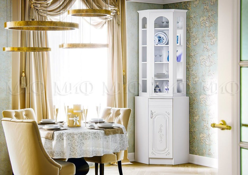 Буфет Лиза 2 белый глянец