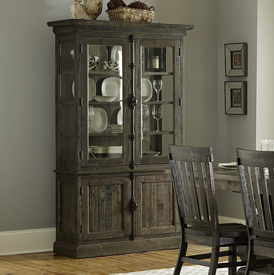 Угловой сервант для посуды