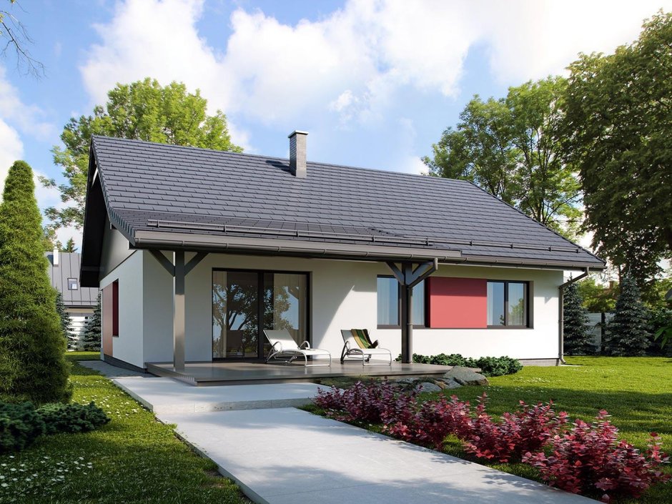 Z500 проекты одноэтажных с террасой