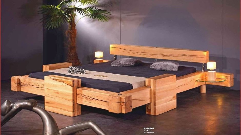 Необычные кровати из дерева