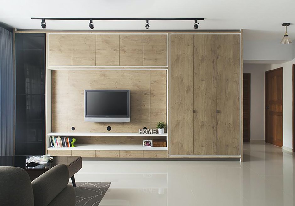 Стенка во всю стену для гостиной