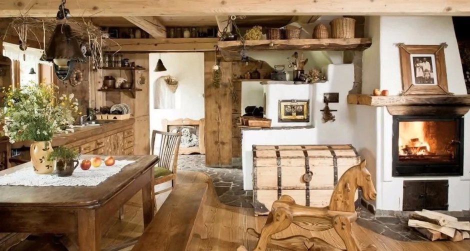 Интерьер старинной избы