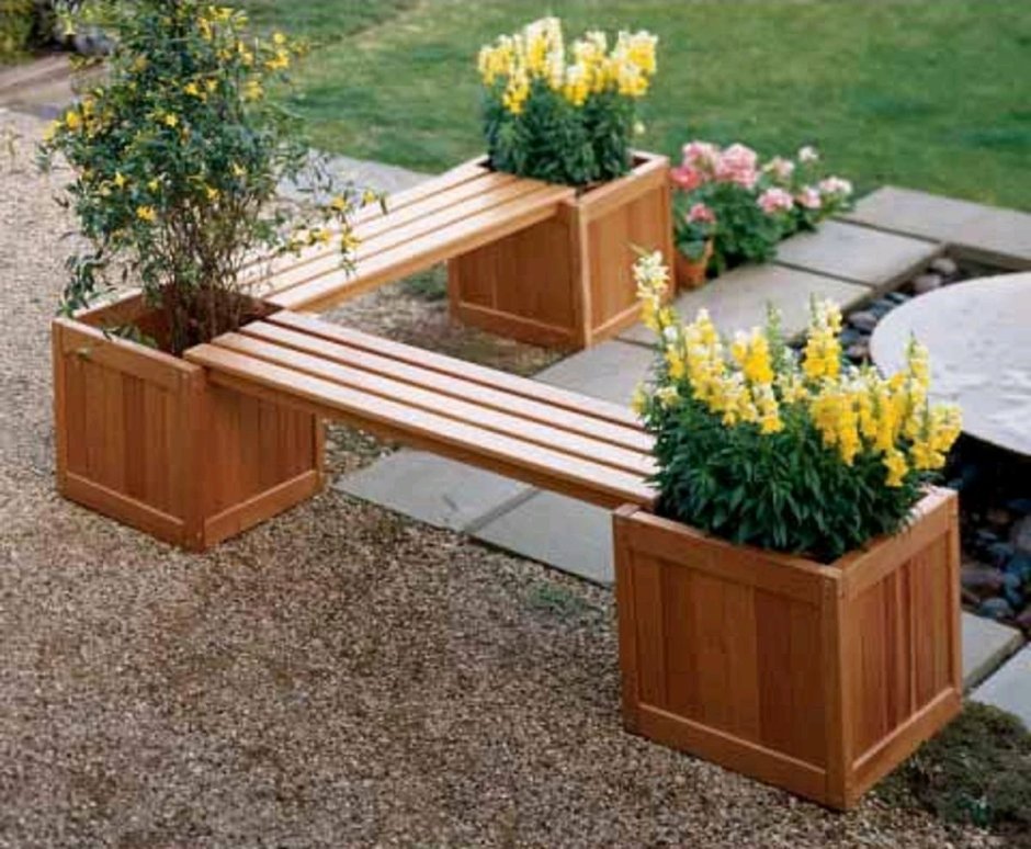 Деревянные клумбы для цветов