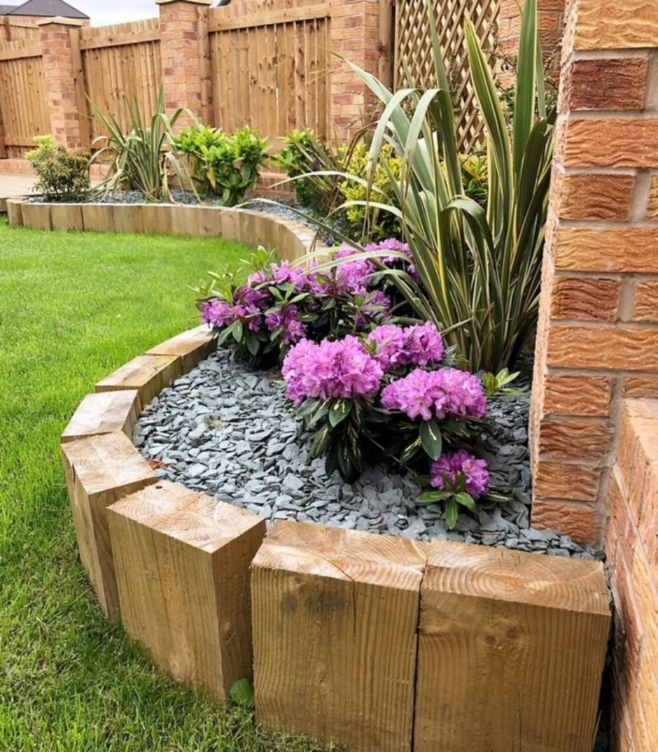 Деревянные клумбы для цветов