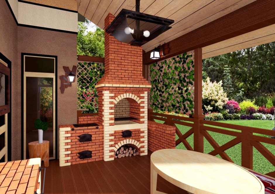 Барбекю на террасе