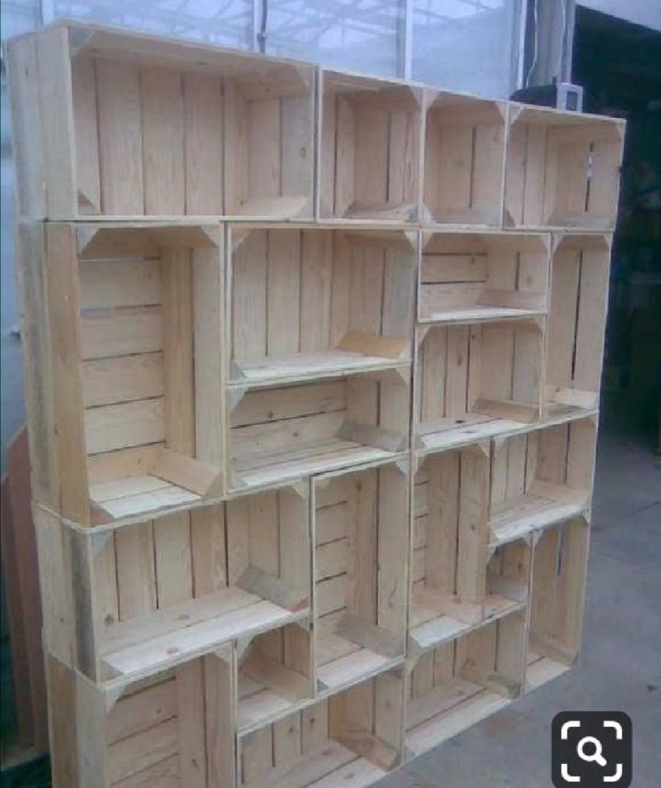 Стеллаж из ящиков
