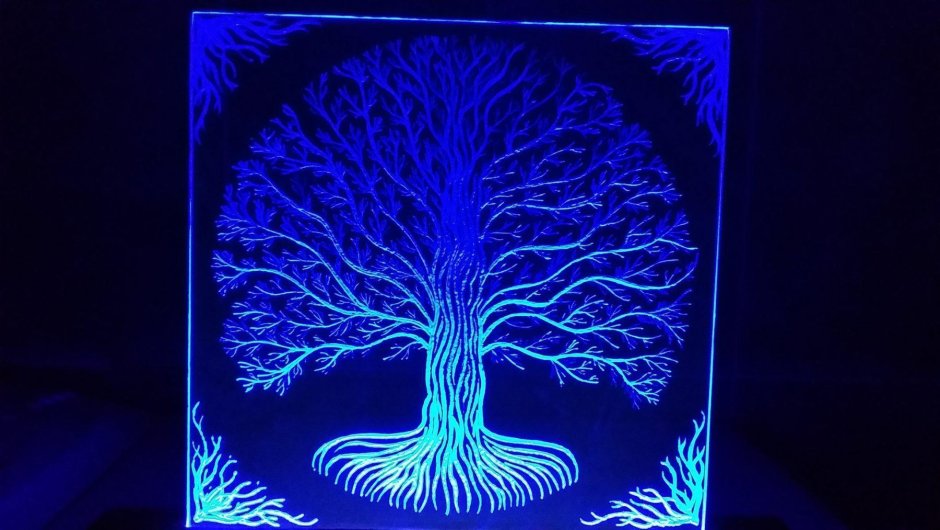 Печать на оргстекле с подсветкой