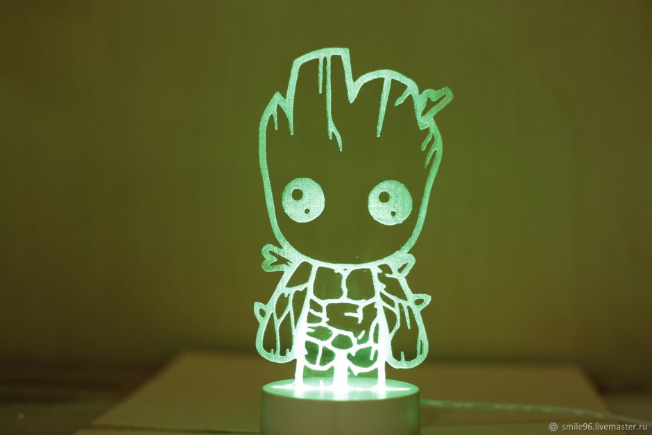 3d светильник сердце