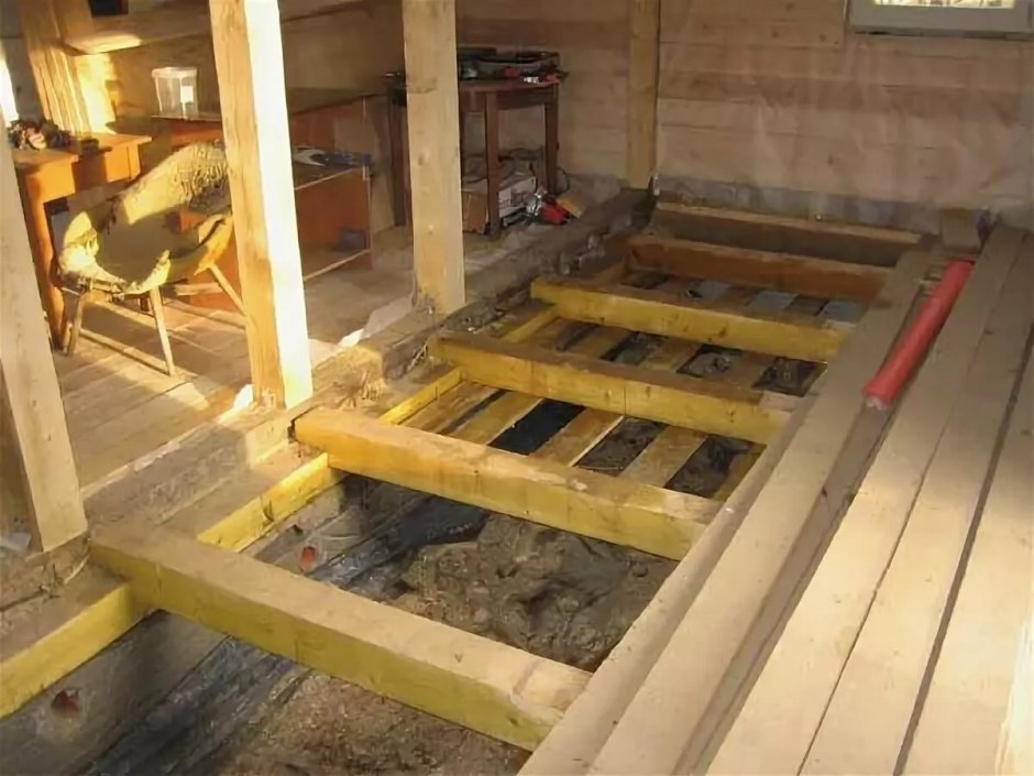 Отделка пола в деревянном доме