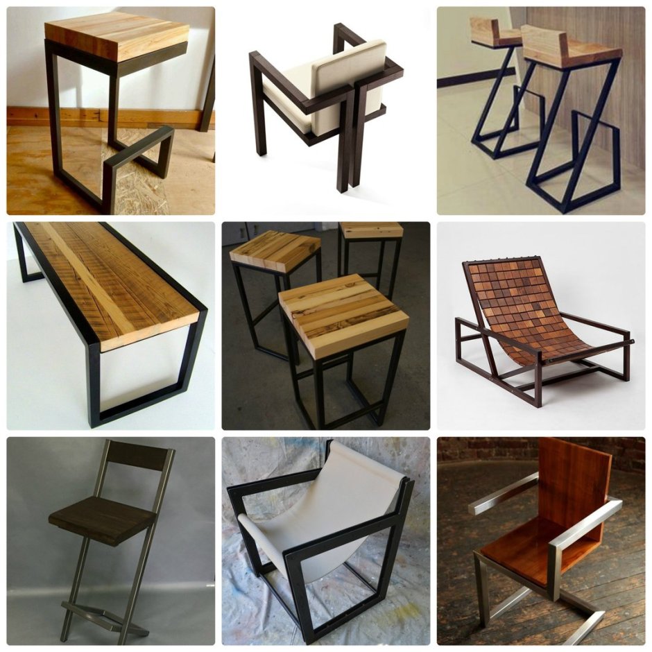 Металлическая мебель в стиле лофт Индастриал