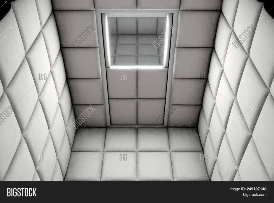 Белая комната с мягкими стенами