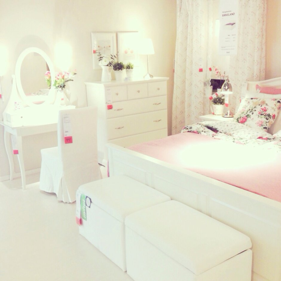 Розовая спальня икеа
