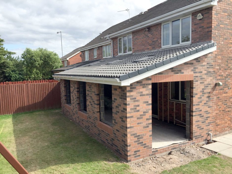 Пристрой к кирпичному дому