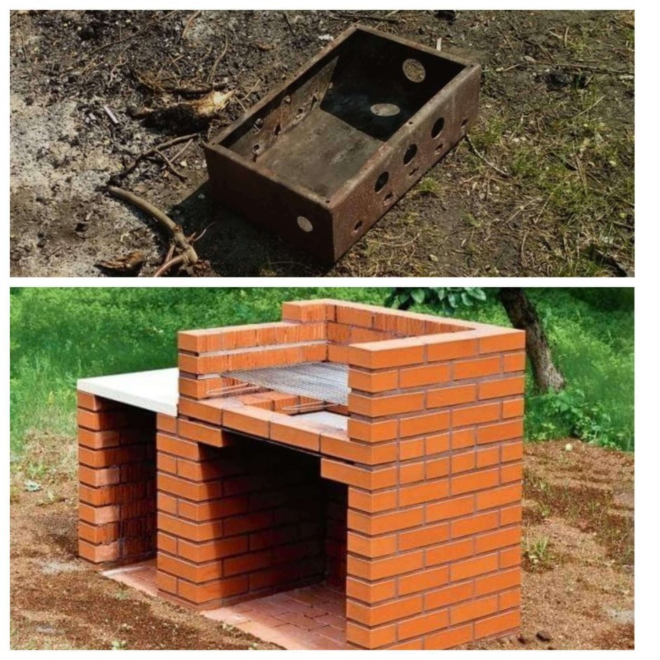 Мангал с кирпича