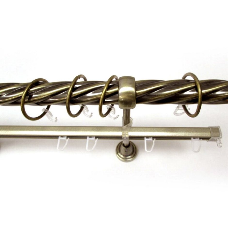 Карниз металлический Дельфа 25мм с u-шиной белое золото см-3394-300-1ш