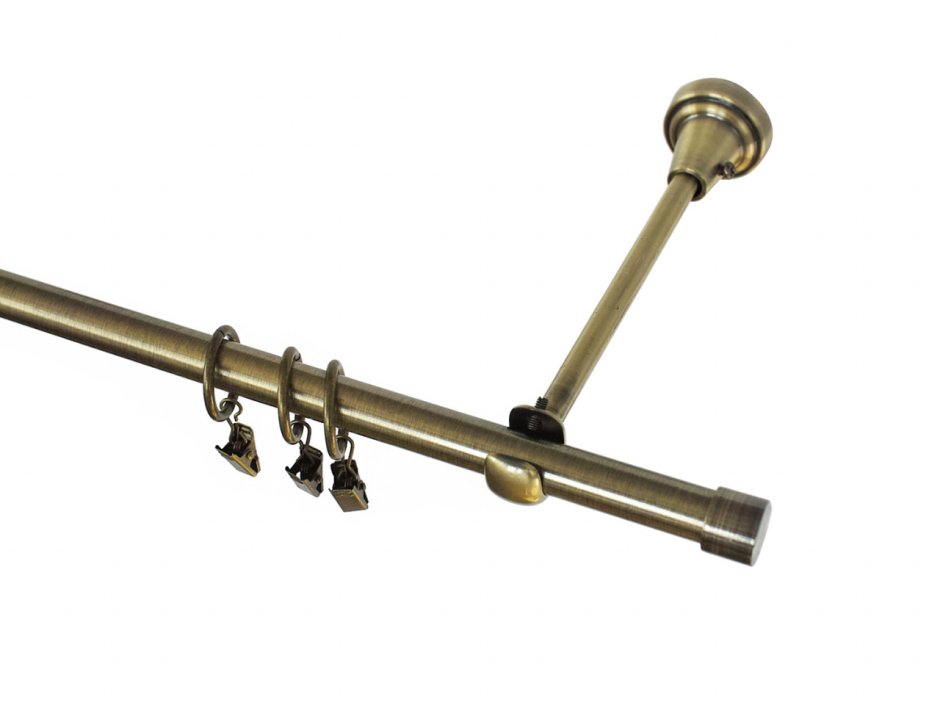 Карниз металлический Дельфа 25мм с u-шиной белое золото см-3394-300-1ш