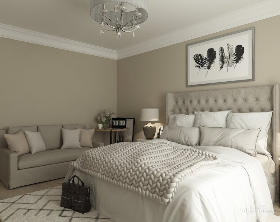 Серо бежевые стены