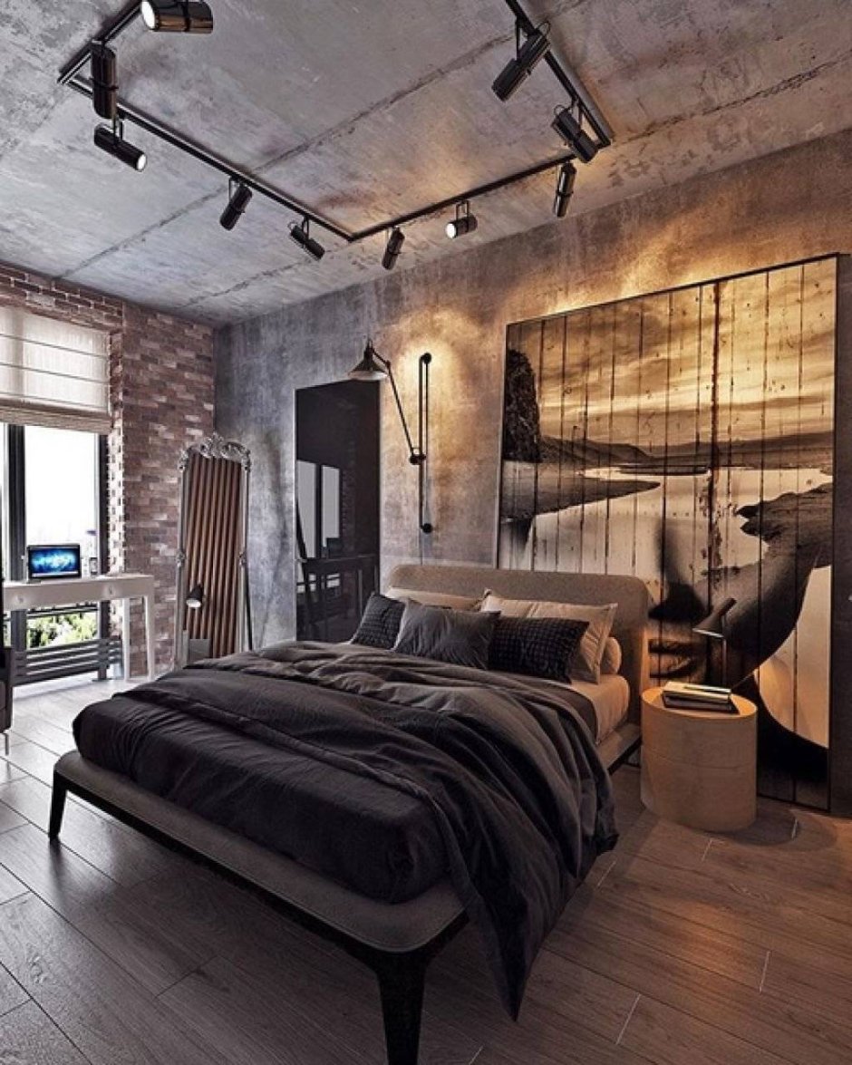 Спальня лофт